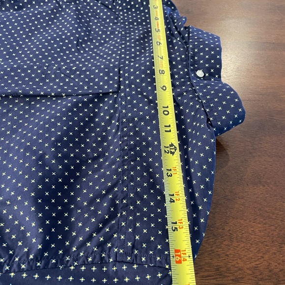 Tommy Hilfiger Men’s Small Button-Down Shirt Navy Yellow Cotton Stretch EUC ✨ - Picture 14 of 15